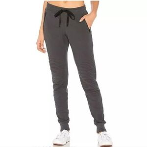 Alo Yoga Urban‎ Moto Sweatpant Jogger Dark Grey Anthractie Size Small